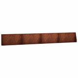Retaining Wall 4 pcs 80 x 12 x 50 cm Weathering Steel Rusty - Front View