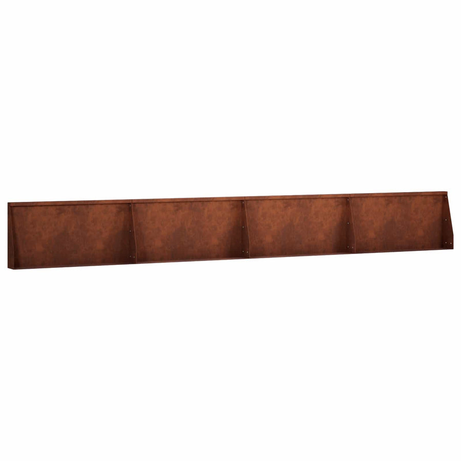 Retaining Wall 4 pcs 80 x 12 x 50 cm Weathering Steel Rusty
