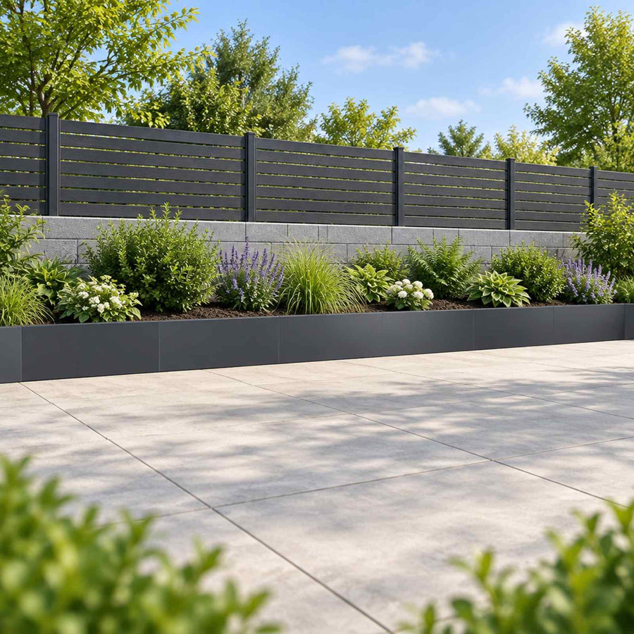 Retaining Wall 6 pcs 100 x 12 x 50 cm Steel Anthracite