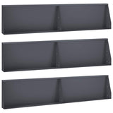 Retaining Wall 6 pcs 100 x 12 x 40 cm Steel Anthracite