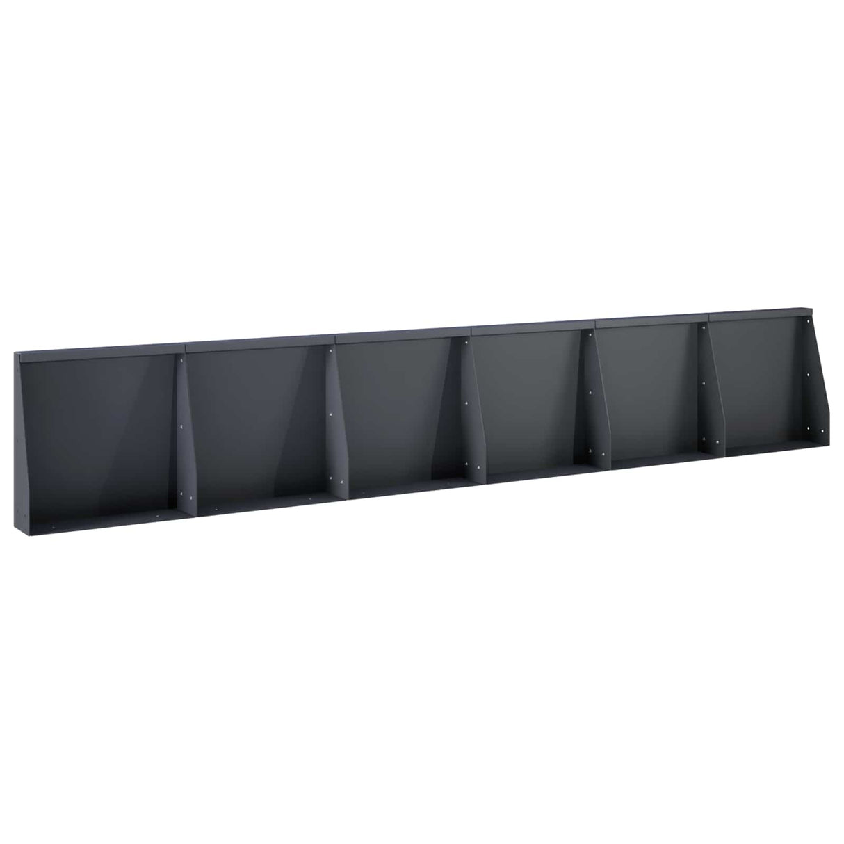 Retaining Wall 6 pcs 40 x 12 x 30 cm Steel Anthracite