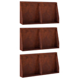 Retaining Wall 6 pcs 40 x 12 x 40 cm Weathering Steel Rusty