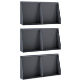 Retaining Wall 6 pcs 40 x 12 x 50 cm Steel Anthracite