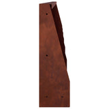 Retaining Wall 6 pcs 40 x 12 x 50 cm Weathering Steel Rusty - 45-Degree Angle