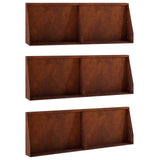 Retaining Wall 6 pcs 60 x 12 x 40 cm Weathering Steel Rusty