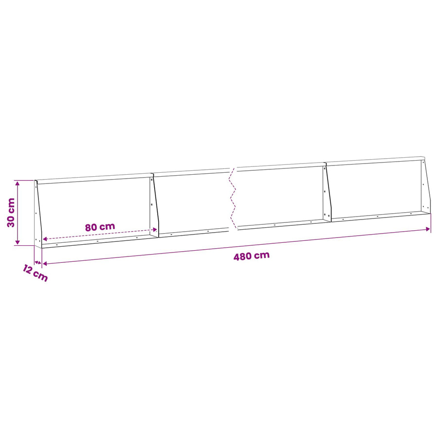 Retaining Wall 6 pcs 80 x 12 x 30 cm Weathering Steel Rusty