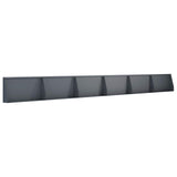 Retaining Wall 6 pcs 80 x 12 x 40 cm Steel Anthracite - Front View