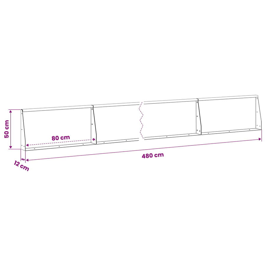 Retaining Wall 6 pcs 80 x 12 x 50 cm Weathering Steel Rusty