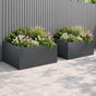 Retaining Wall 4 pcs 100 x 100 x 30 cm Steel Anthracite