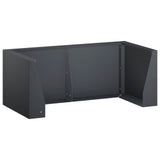 Retaining Wall 4 pcs 100 x 100 x 40 cm Steel Anthracite - Front View