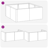 Retaining Wall 4 pcs 100 x 100 x 40 cm Steel Anthracite