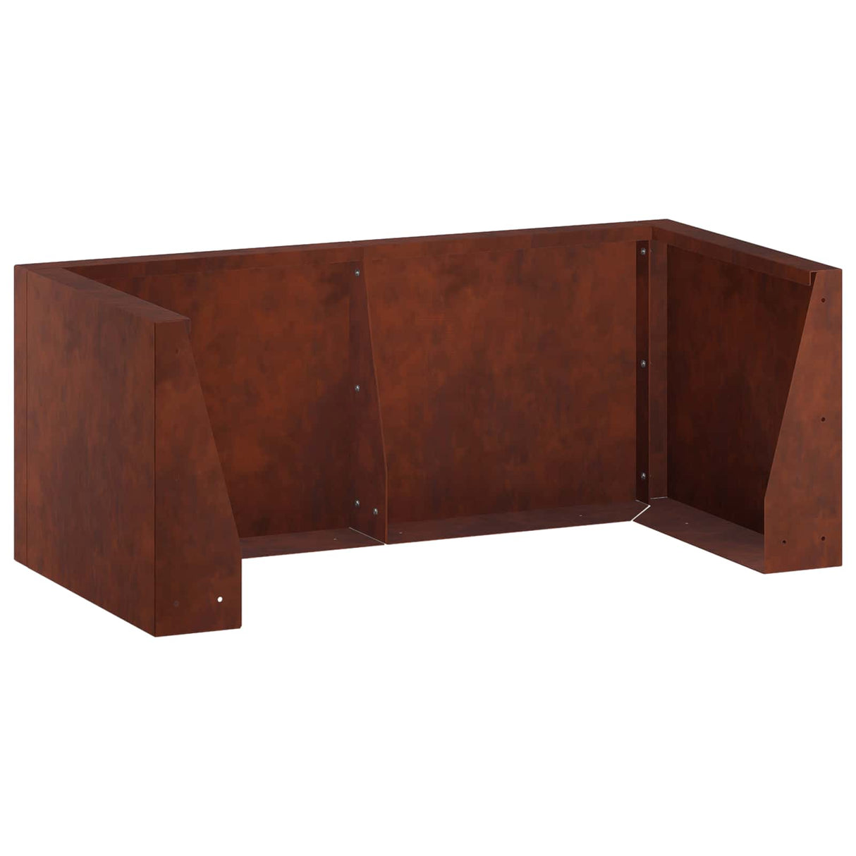 Retaining Wall 4 pcs 100 x 100 x 50 cm Weathering Steel Rusty