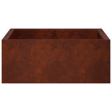 Retaining Wall 4 pcs 100 x 100 x 50 cm Weathering Steel Rusty