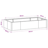 Retaining Wall 6 pcs 200 x 100 x 40 cm Steel Anthracite - Extra Image