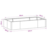 Retaining Wall 6 pcs 200 x 100 x 50 cm Steel Anthracite