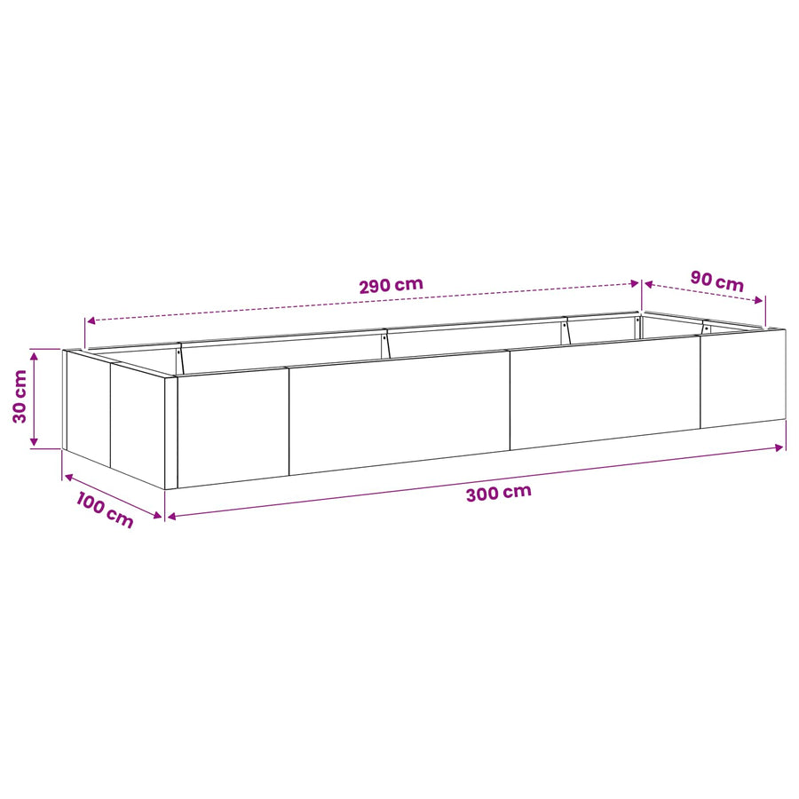 Retaining Wall 8 pcs 300 x 100 x 30 cm Steel Anthracite