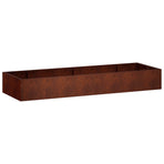Retaining Wall 8 pcs 300 x 100 x 30 cm Weathering Steel Rusty