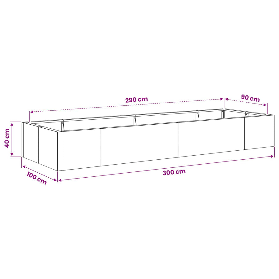 Retaining Wall 8 pcs 300 x 100 x 40 cm Steel Anthracite