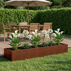Retaining Wall 8 pcs 300 x 100 x 40 cm Weathering Steel Rusty