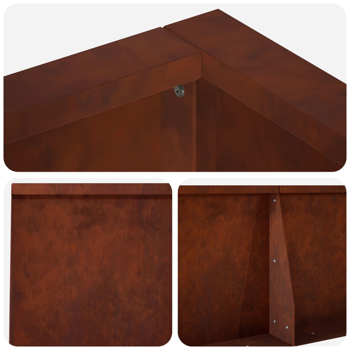 Retaining Wall 8 pcs 300 x 100 x 40 cm Weathering Steel Rusty