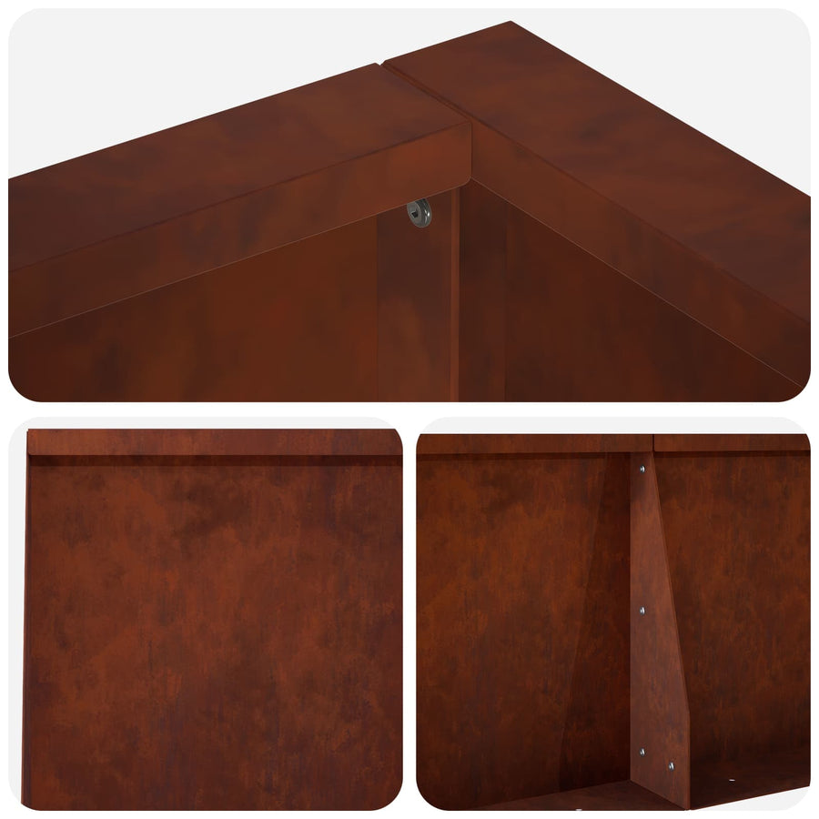 Retaining Wall 8 pcs 300 x 100 x 40 cm Weathering Steel Rusty