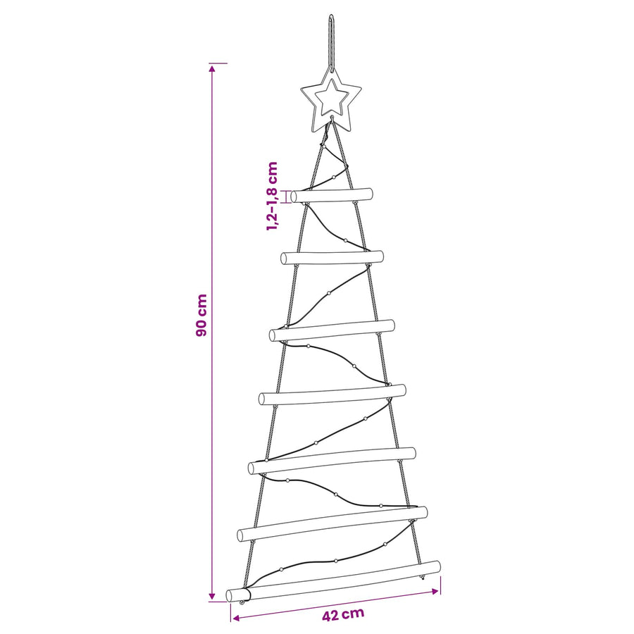 Hanging Christmas Tree 90 cm 30 LEDs Warm White