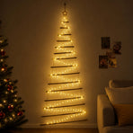 Hanging Christmas Tree 210 cm 130 LEDs Warm White