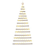 Hanging Christmas Tree 210 cm 130 LEDs Warm White
