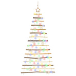 Hanging Christmas Tree 150 cm 80 LEDs Multicolour