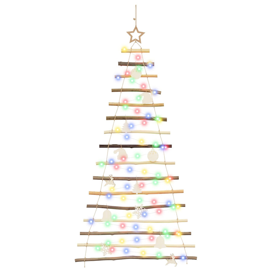Hanging Christmas Tree 150 cm 80 LEDs Multicolour