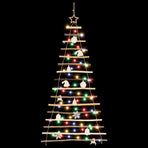 Hanging Christmas Tree 150 cm 80 LEDs Multicolour