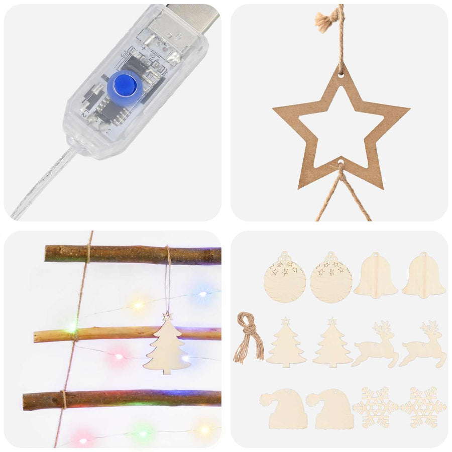 Hanging Christmas Tree 180 cm 100 LEDs Multicolour