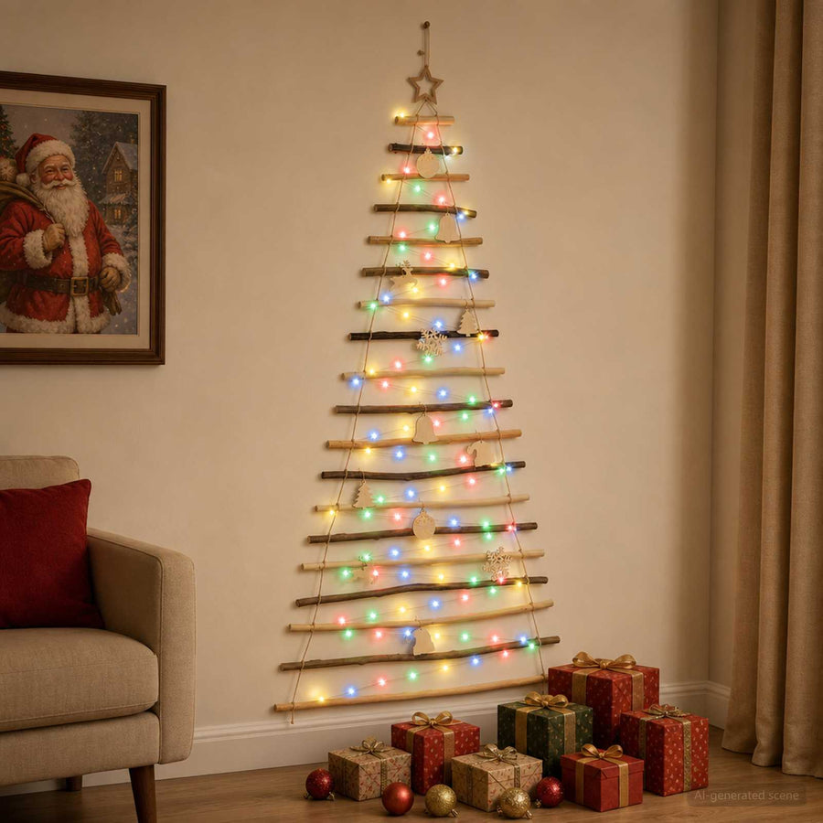 Hanging Christmas Tree 180 cm 100 LEDs Multicolour