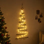 Hanging Christmas tree with baubles 120 cm 50 LEDs Warm White