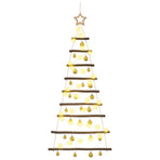 Hanging Christmas tree with baubles 120 cm 50 LEDs Warm White