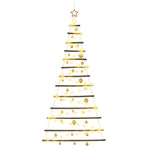 Hanging Christmas tree with baubles 180 cm 100 LEDs Warm White