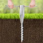 Umbrella Ground Anchor 3 pcs Silver and Red Steel 2.5 - 6.8 cm