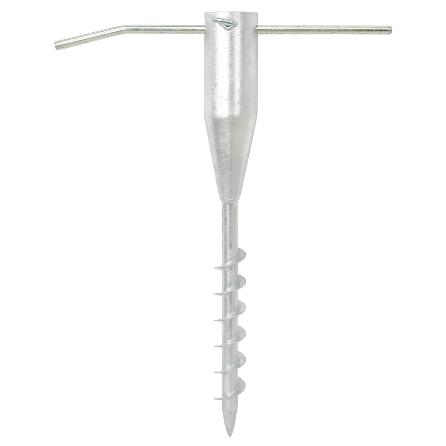 Umbrella Ground Anchor 3 pcs Silver and Red Steel 2.5 - 6.8 cm