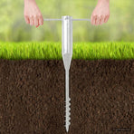 Umbrella Ground Anchor 3 pcs Silver and Red Steel 2.5 - 6.8 cm