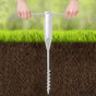 Umbrella Ground Anchor 3 pcs Silver and Red Steel 2.5 - 6.8 cm
