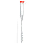 Umbrella Ground Anchor Silver and Red Steel 2.5 - 6.8 cm