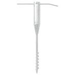 Umbrella Ground Anchor Silver and Red Steel 2.5 - 6.8 cm