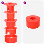 Umbrella Ground Anchor 3 pcs Silver and Red Steel 2.5 - 6.8 cm