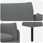 2-Seater Sofa Dark Grey 188 x 81 x 89 cm Fabric