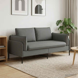 2-Seater Sofa Dark Grey 188 x 81 x 89 cm Fabric