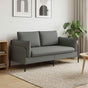 2-Seater Sofa Dark Grey 188 x 81 x 89 cm Fabric