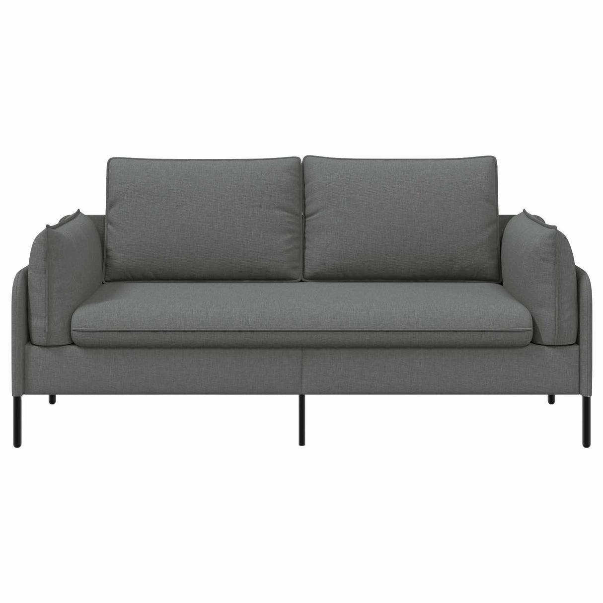 2-Seater Sofa Dark Grey 188 x 81 x 89 cm Fabric