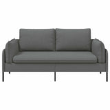 2-Seater Sofa Dark Grey 188 x 81 x 89 cm Fabric - Side View
