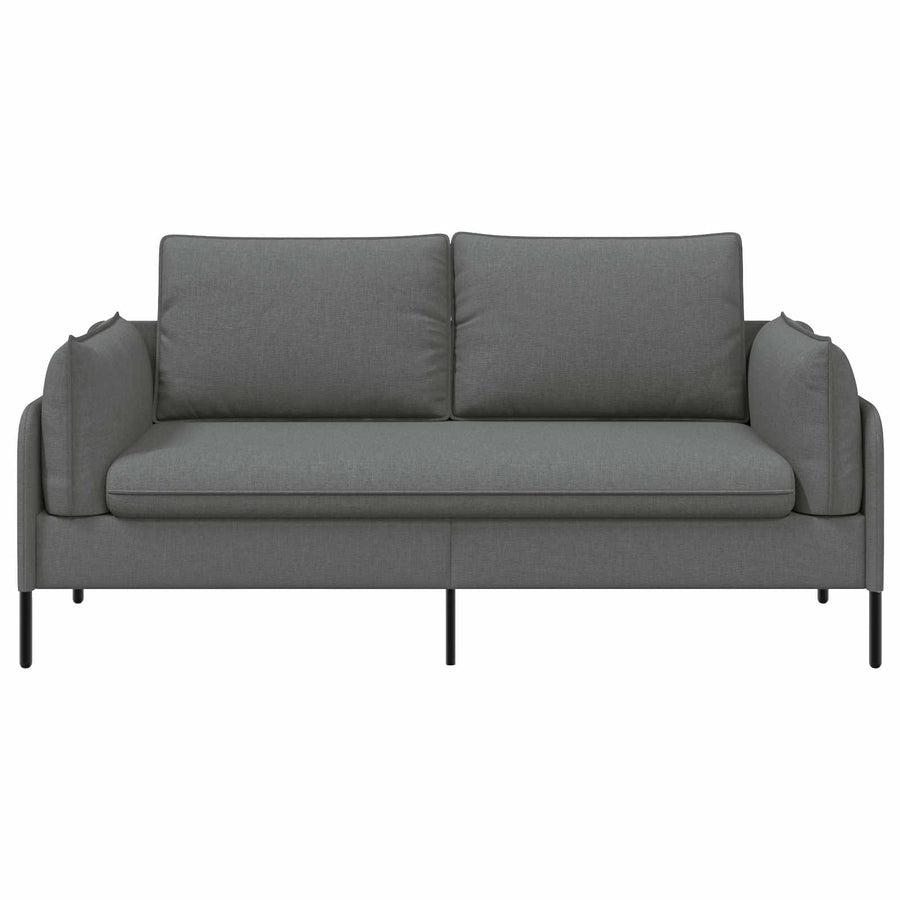 2-Seater Sofa Dark Grey 188 x 81 x 89 cm Fabric