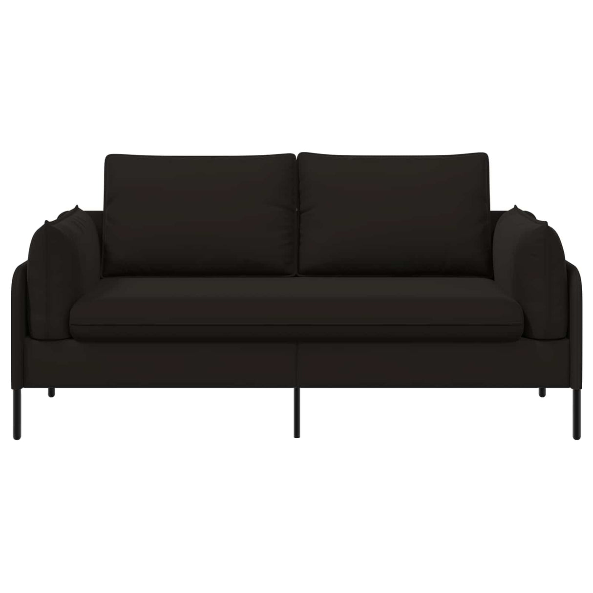 2-Seater Sofa 2-Seater Black 188 x 81 x 89 cm Velvet